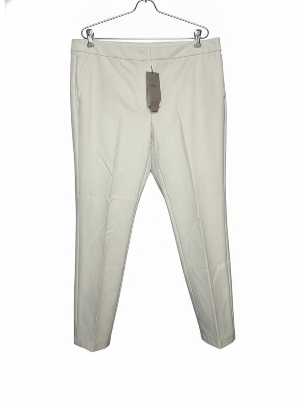NWT Armani Collezioni Cream Tailored Dress Pants Trousers Sz 50 IT / 14 US